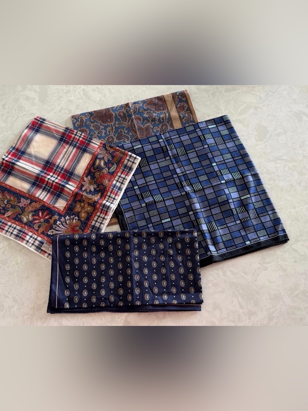 Winner Choice Yves Saint Laurent handkerchief Pocket cotton Squares scarf